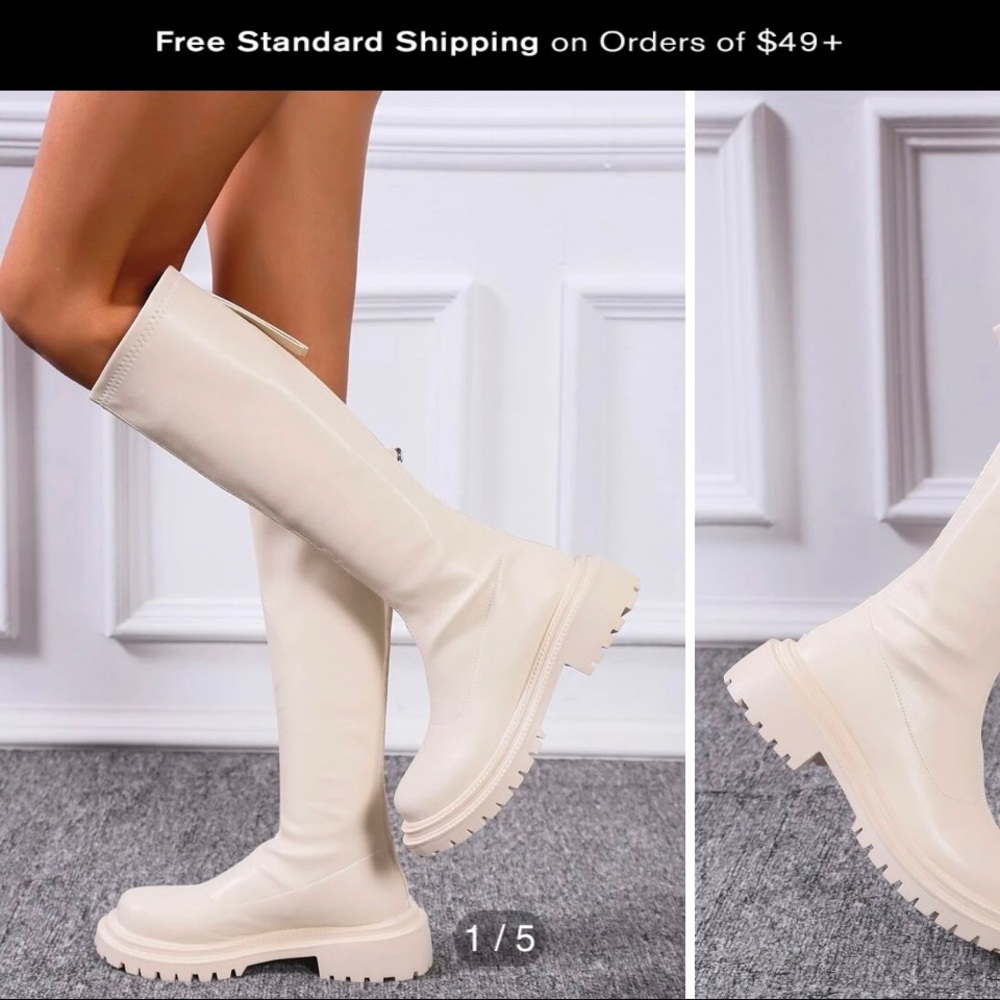 SOLD/// Minimalist Back Zipper Classic Boots